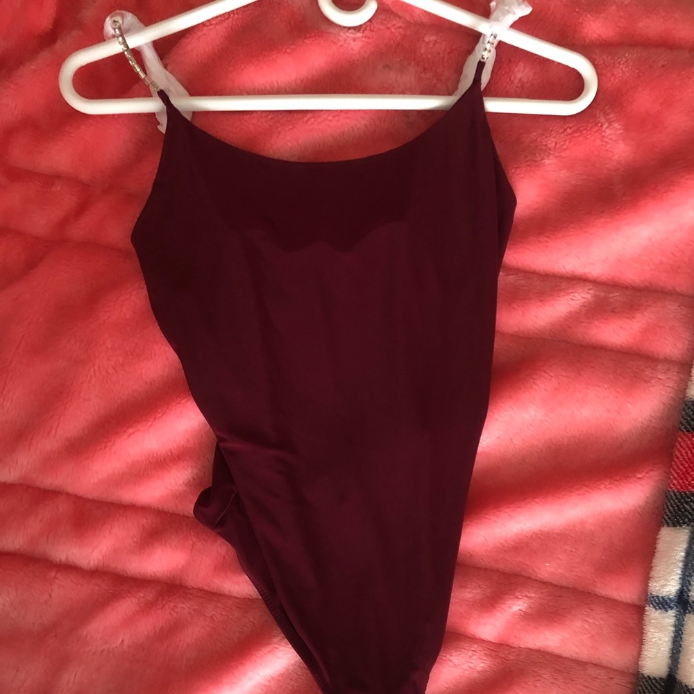 FashionNova No More Games Played Bodysuit- Wine